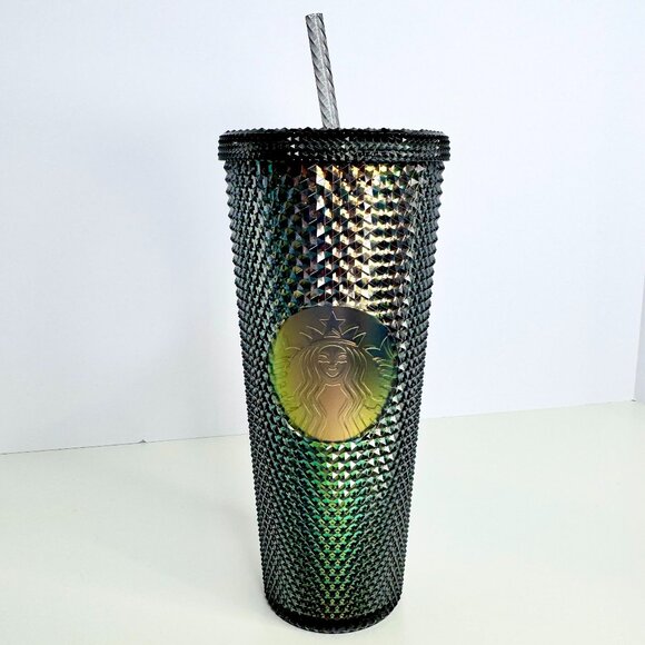 Starbucks Fall 2020 Black Iridescent Studded 24oz Tumbler Unicorn - Picture 1 of 2